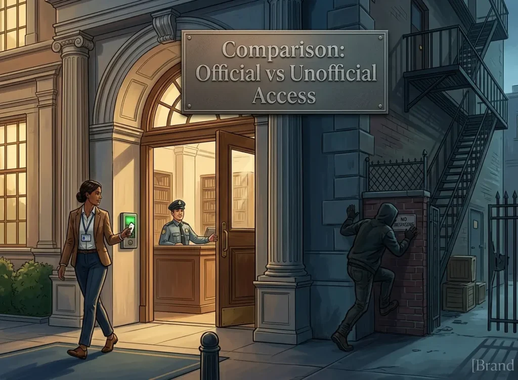 comparison official vs unofficial access