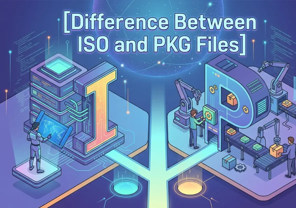 difference between iso and pkg files