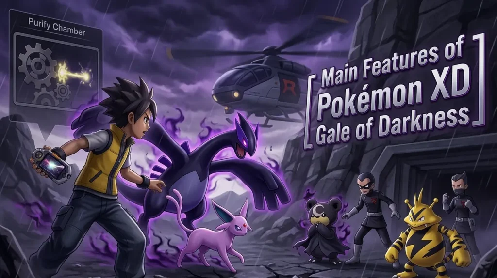 main features of pokemon xd gale of darkness