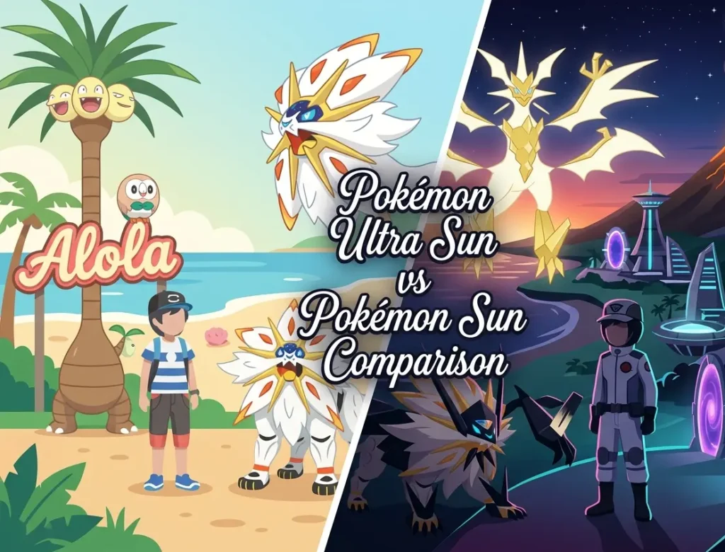 pokemon ultra sun vs pokemon sun comparison