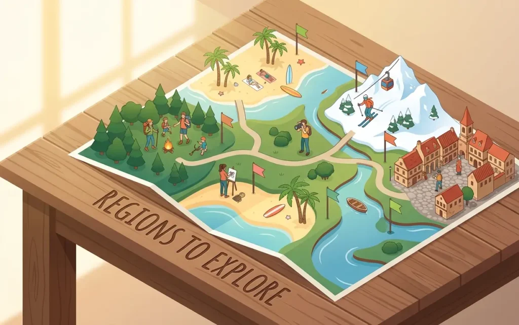 regions to explore