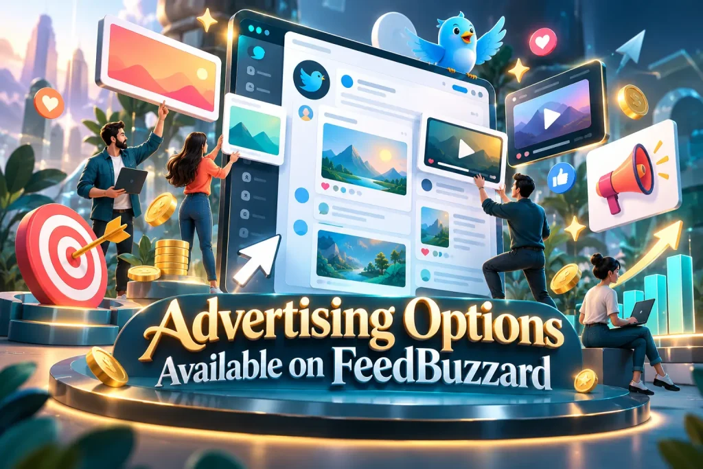 advertising options available on feedbuzzard