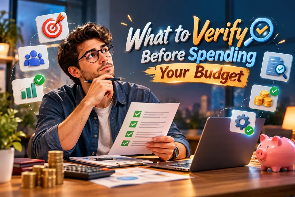 what to verify before spending your budget