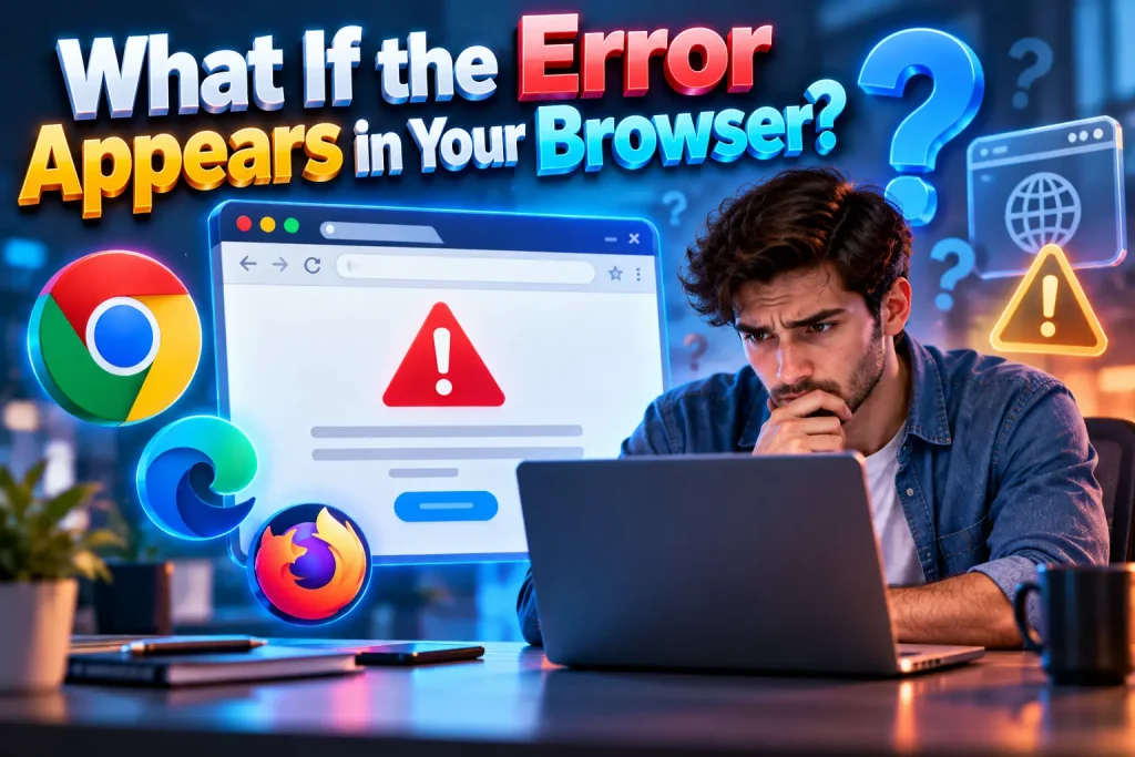 what if the error appears in your browser